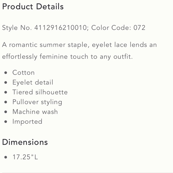 Anthropologie Tiered Eyelet Tank - Picture 5 of 6